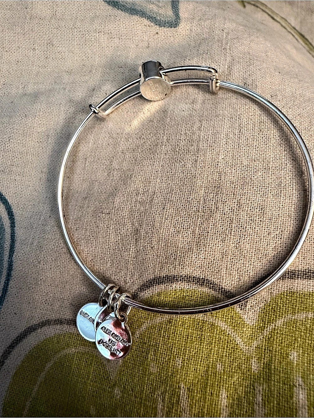 Alex and Ani Spiritual Armor Cross Bangle Silver